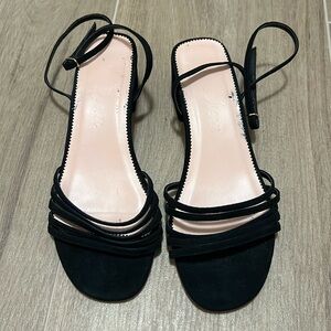 J. Crew Black Strappy Ankle‑Tie Sandals
